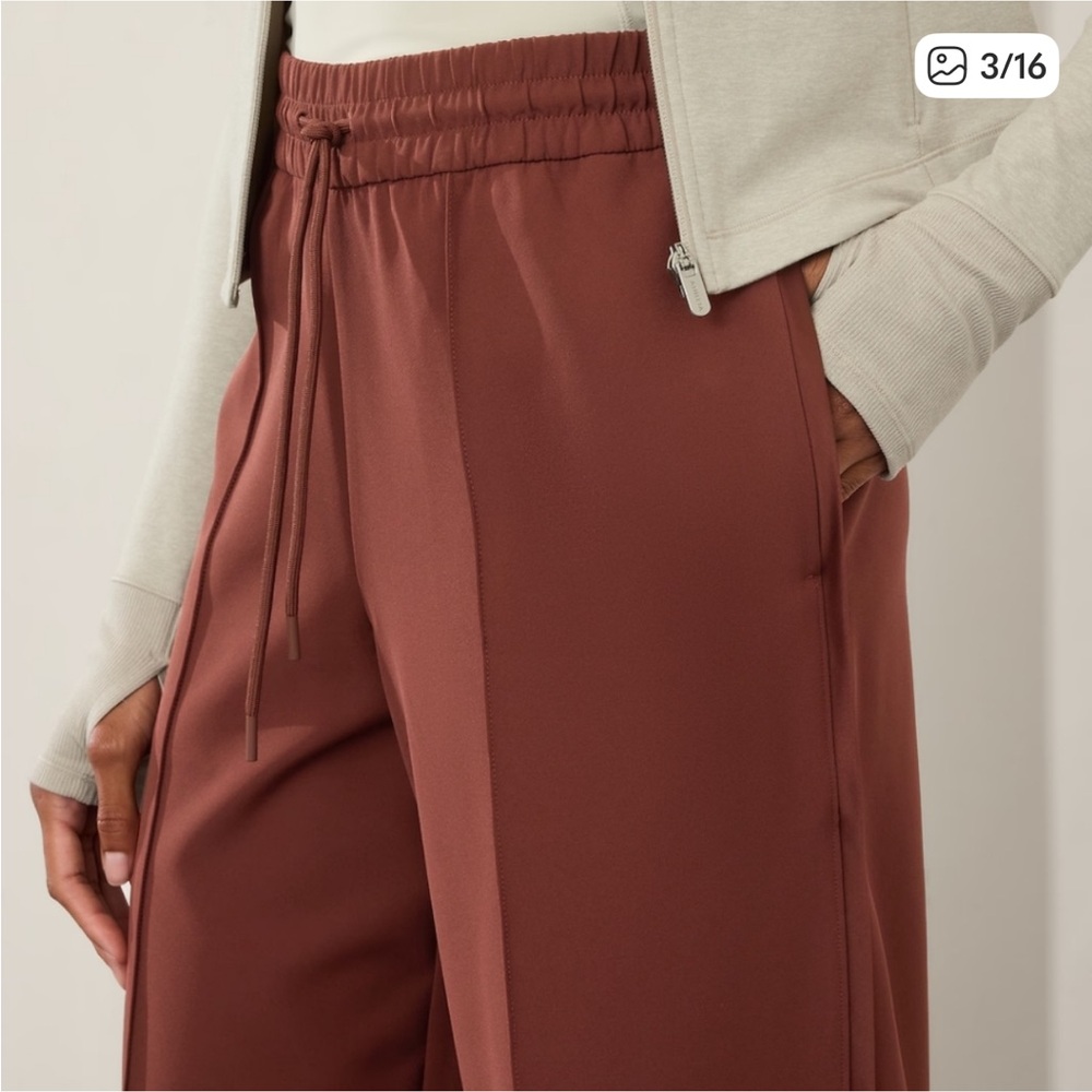 NWT Athleta Wide Leg Pants - Rust - Picture 6 of 11